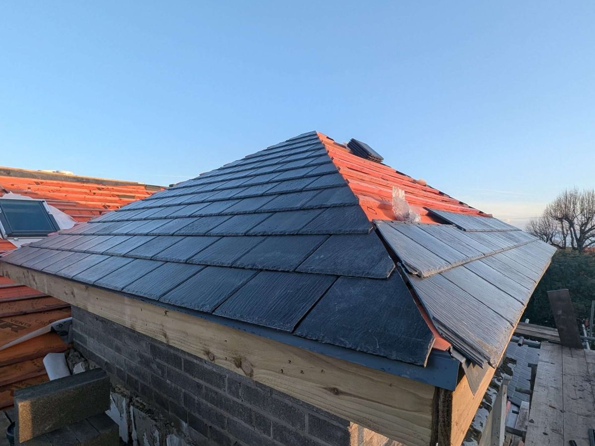 A new slate roof going on